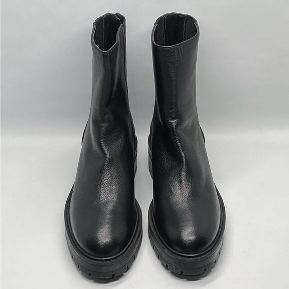 Aquazzura Saint Honroe Leather Combat Booties size 36.5 - Picture 3 of 12